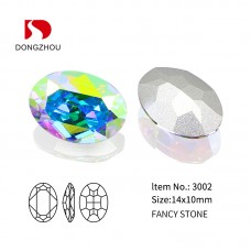 DZ 3002 14x10 mm Oval crystal AB fancy stone DZ 3002 14x10 mm Oval crystal AB fancy stone