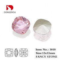 DZ 3010 12x12 mm  square shape crystal fancy stone 