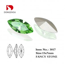 DZ  3017  15x7 mm  navette shape crystal fancy stone 