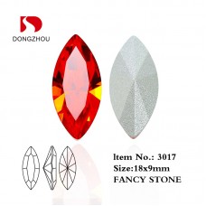 DZ  3017  18x9 mm  navette shape crystal fancy stone 