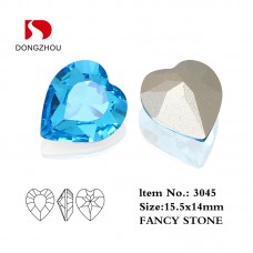 DZ 3045 15.5 x14 mm Heart fancy Rhinestone 
