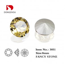 DZ 3051 8mm round shape fancy Rhinestone 