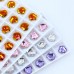 DZ 3321 12*12mm shell shape effect color crystal fancy stone for nail art