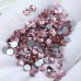 non hotfix light pink color round shape flatback stone for nail art clothes decoration ss3-ss20(1440pcs/pack)