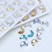 DZ 2924 10*7mm moon shape glass flatback stone for nail art