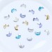 DZ 2924 10*7mm moon shape glass flatback stone for nail art