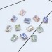 DZ 3006 10*8mm rectangle shape effect color crystal fancy stone for nail art