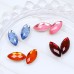 DZ-1034 Horse eye shaped flat cut glass stones for fancy jewelry