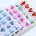 DZ-1010 triangle cut flat back glass stones decorative for jewelry