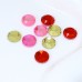 DZ-1011 decorative flat cut round glass stones for jewelry