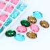 DZ-1022 flat Oval  crystal glass beads