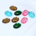 DZ-1022 flat Oval  crystal glass beads