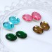 DZ-1022 flat Oval  crystal glass beads