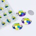 DZ 3063 Mixed Size oval shaoe crystal AB sew on stone