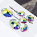 DZ 3063 Mixed Size oval shaoe crystal AB sew on stone