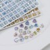 DZ 3025 6.5*6mm rectangle shape effect color crystal fancy stone for nail art