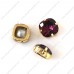 flat square 8*8mm ruby crystal fancy stone 