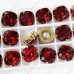 fat square light siam crystal fancy stone 