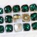 fat square emerald crystal fancy stone 