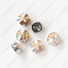 Round 6/8/10/12/14/16/18mm Crystal Fancy Stone With Claw Setting